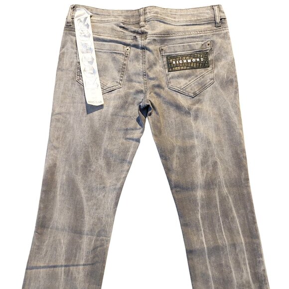 John Richmond ROCKER Straight Leg Grey Acid Wash Denim Jeans Sz 28 x 35 NWT - Picture 8 of 14